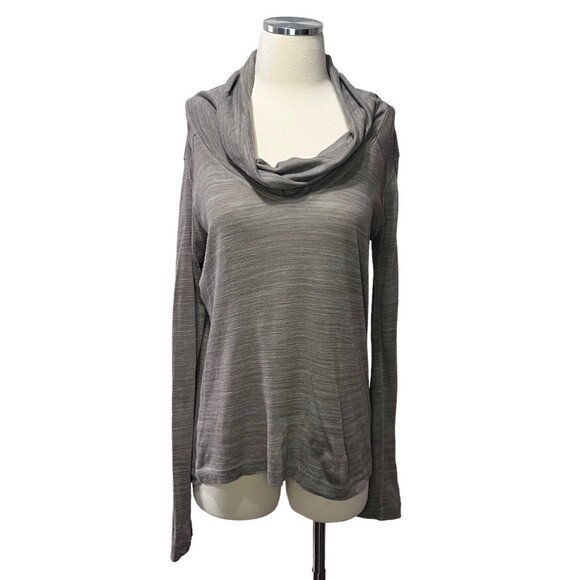 Standard James Perse Top Womens Sz 1 Gray Cowl Neck Long Sleeve Top - Picture 1 of 8